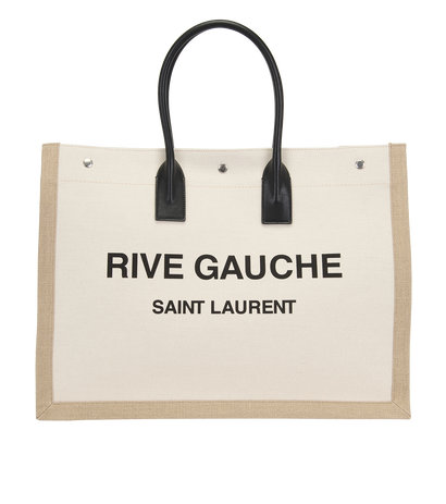 Rive Gauche Tote Bag, &pound;795, Handbags, Beige, Canvas, Front view